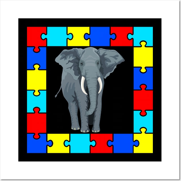 autism day Elephant Wall Art by teespra